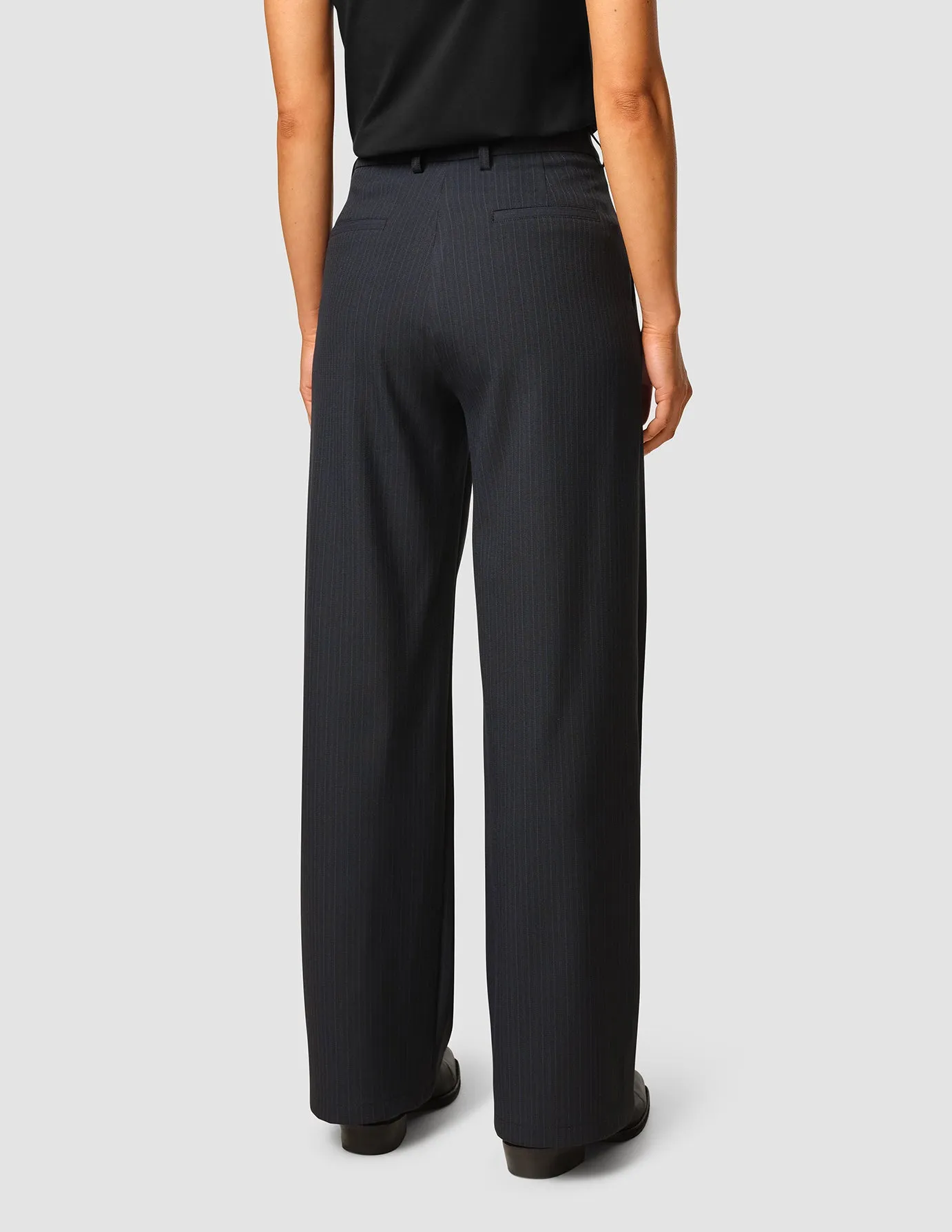 Serene Pants Wide Black Night Pinstripe sold by Shaping New Tomorrow product image thumbnail 4
