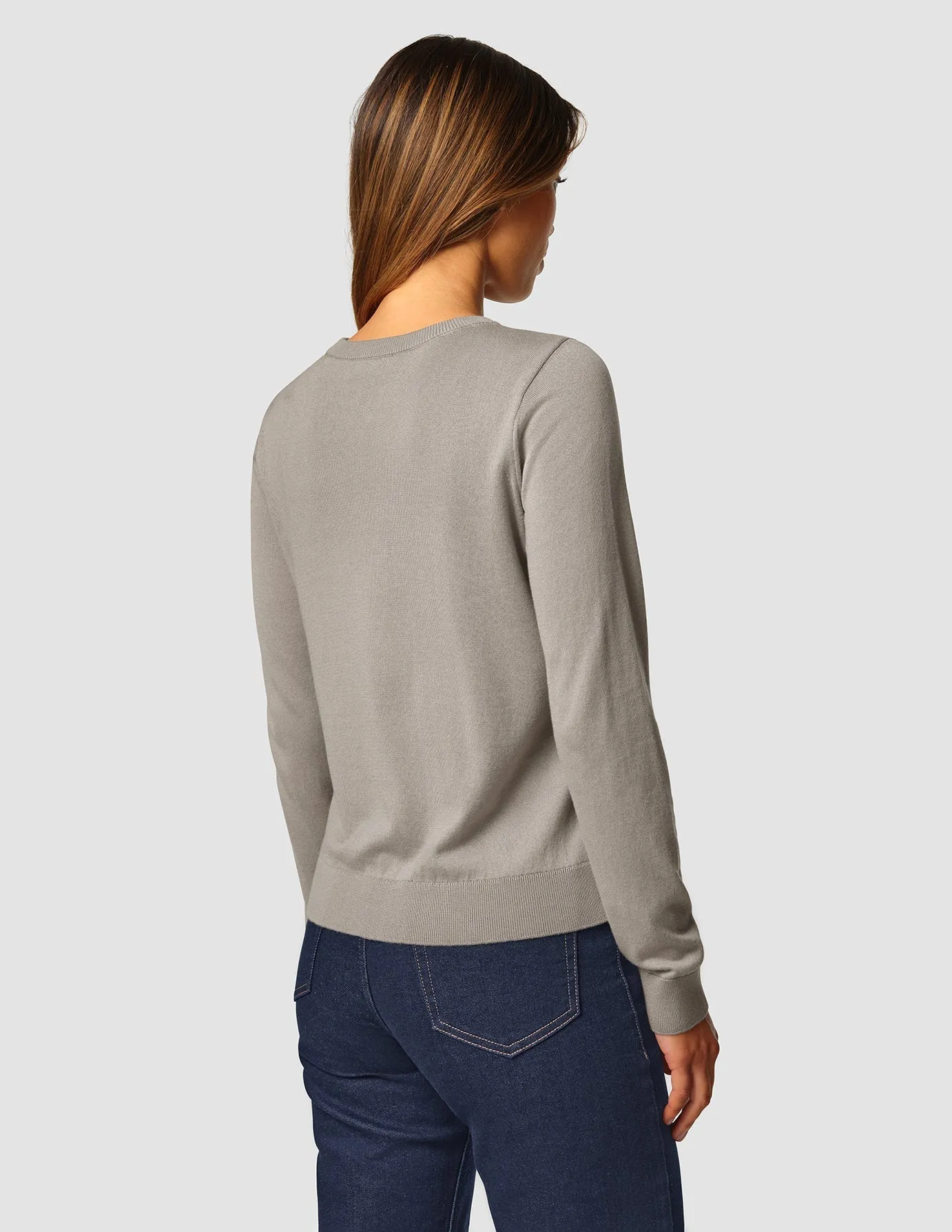 Fine Knit Crewneck Dark Sand sold by Shaping New Tomorrow product image thumbnail 4