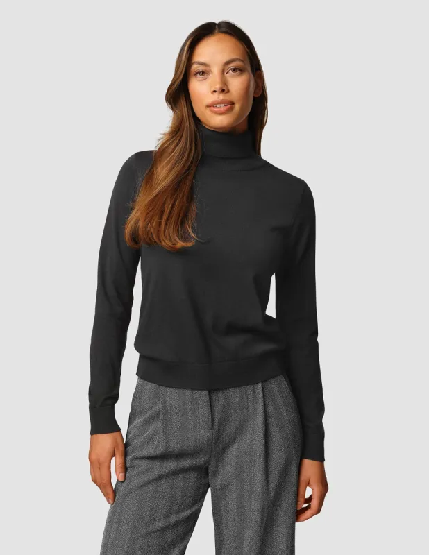 Fine Knit Turtleneck Black sold by Shaping New Tomorrow