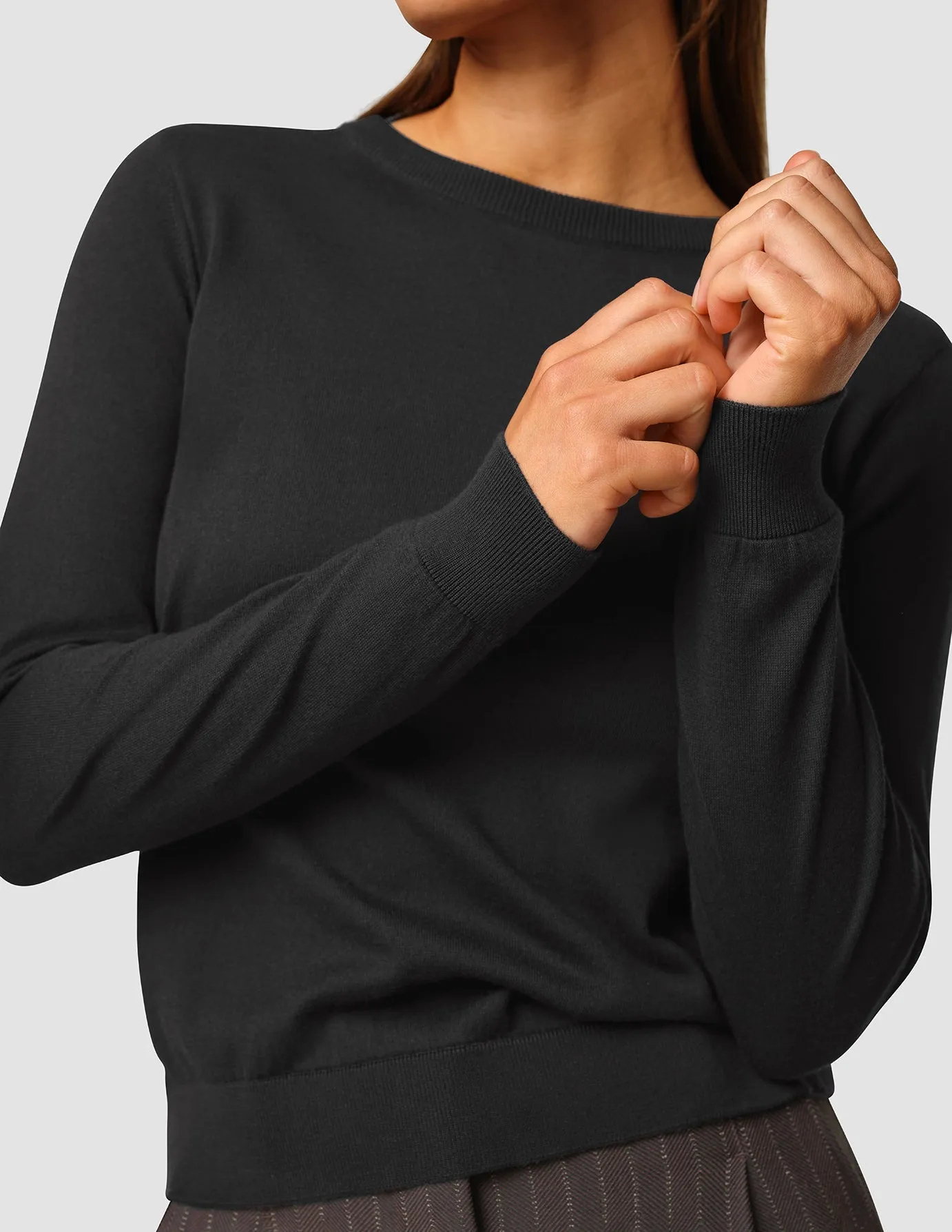 Fine Knit Crewneck Black sold by Shaping New Tomorrow product image thumbnail 5