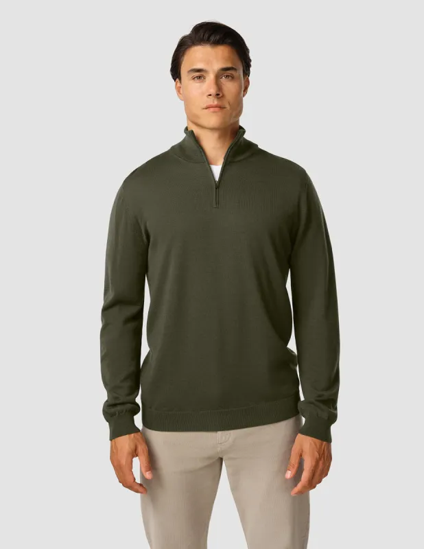 Premium Merino Half Zip Nightfall Green sold by Shaping New Tomorrow