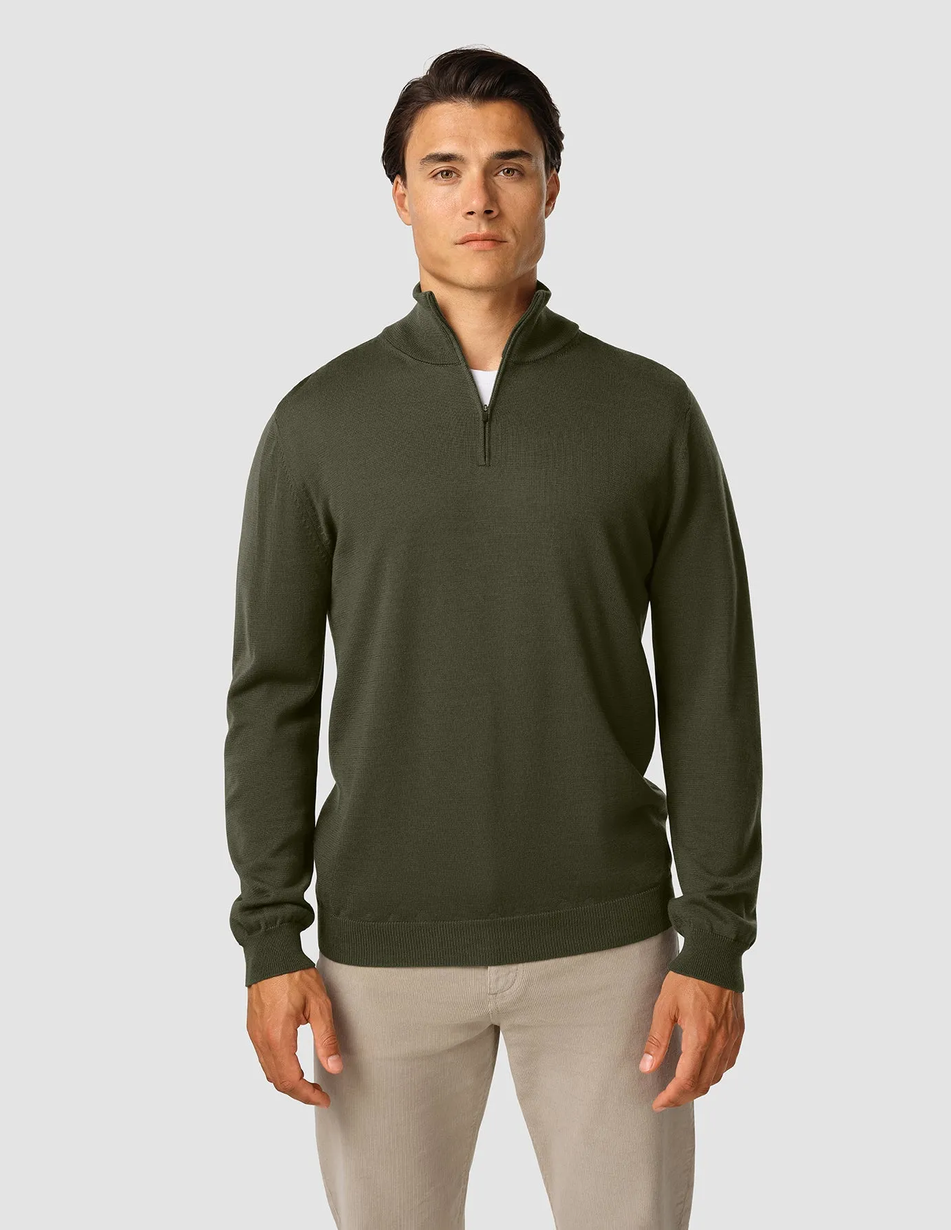 Premium Merino Half Zip Nightfall Green sold by Shaping New Tomorrow