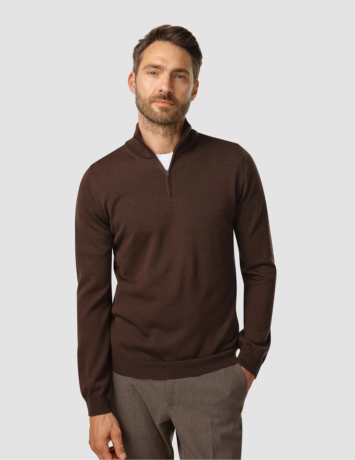 Premium Merino Half Zip Espresso sold by Shaping New Tomorrow