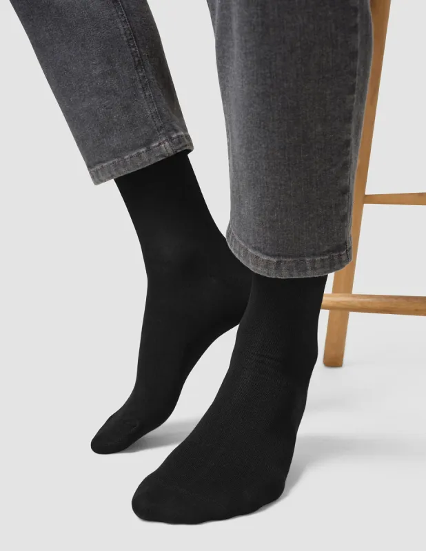 4 Pack Bamboo Viscose Socks Black sold by Shaping New Tomorrow