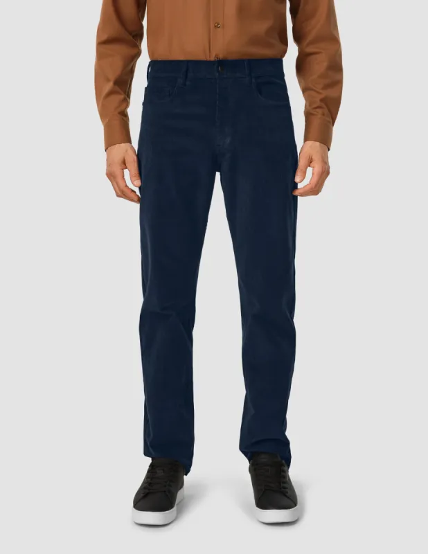 Corduroy Pants Dark Navy sold by Shaping New Tomorrow