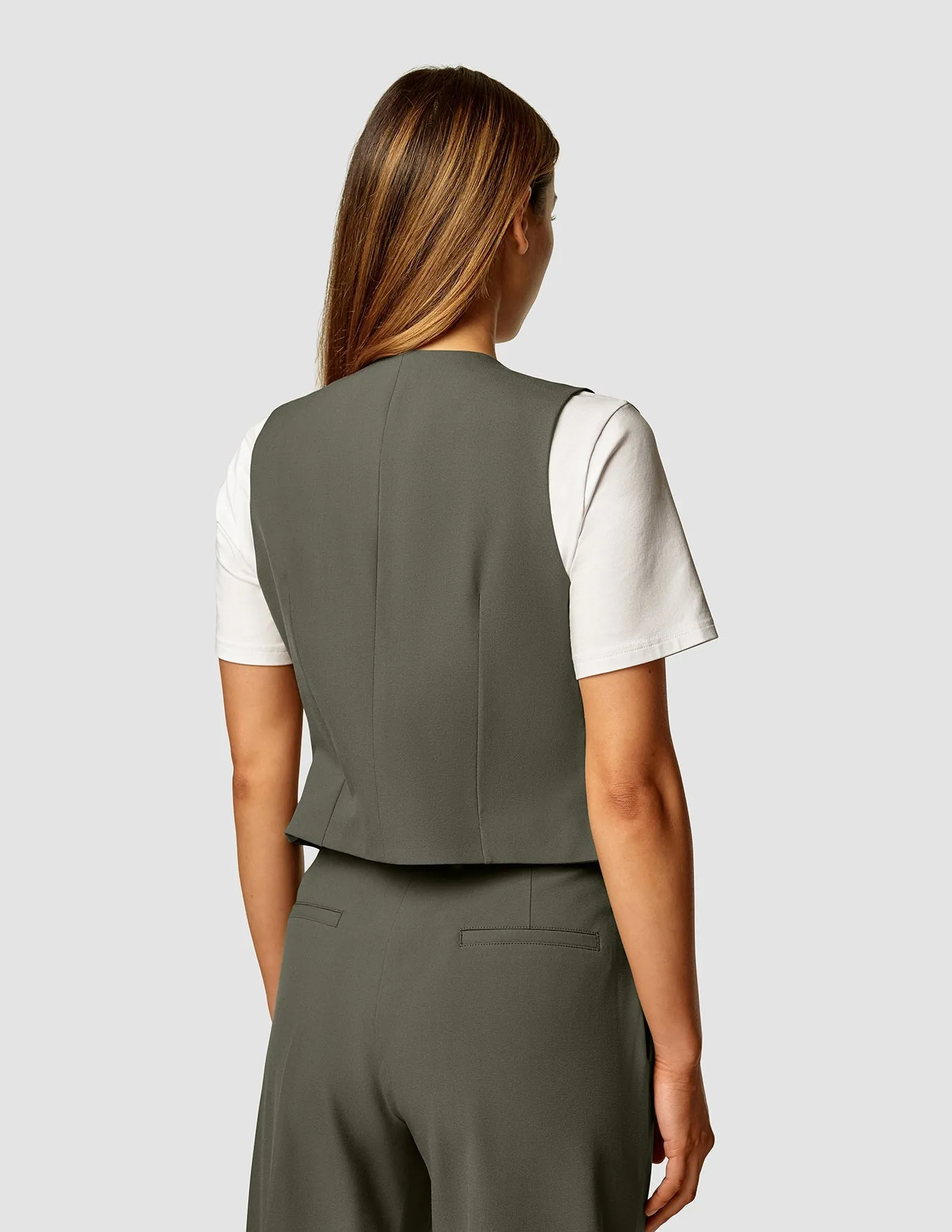 Essential Vest Short Dark Olive sold by Shaping New Tomorrow product image thumbnail 4