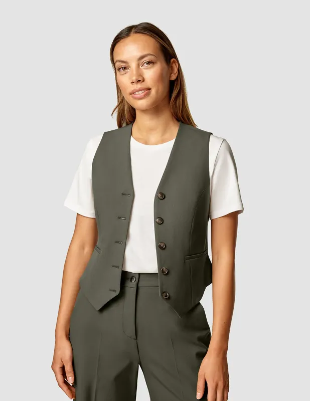 Essential Vest Short Dark Olive sold by Shaping New Tomorrow
