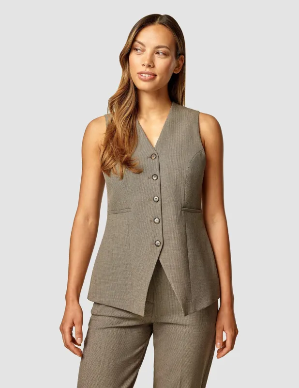 Essential Vest Long Latte sold by Shaping New Tomorrow