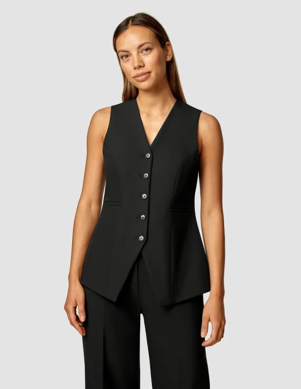 Essential Vest Long Black sold by Shaping New Tomorrow