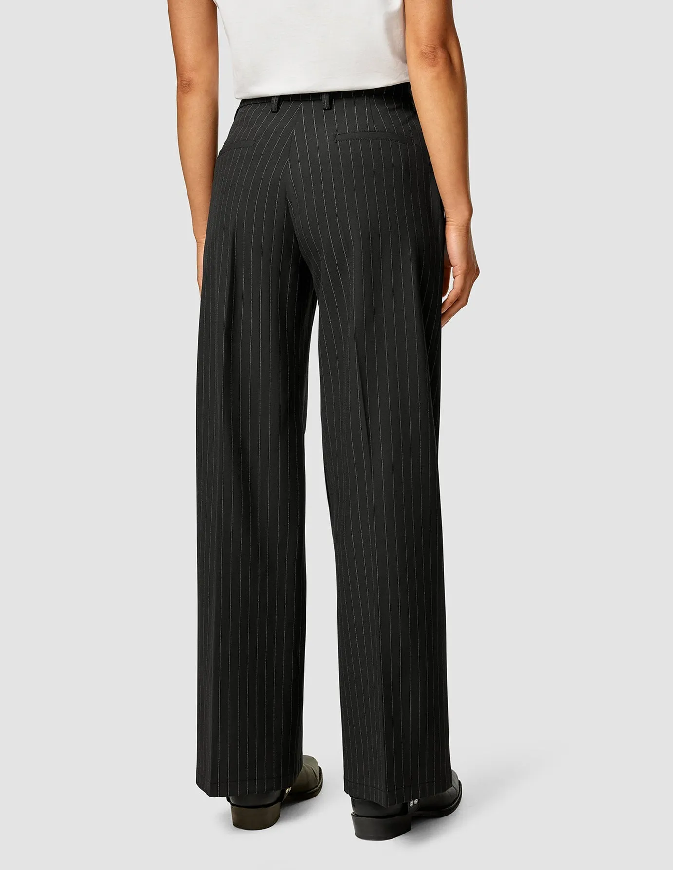 Essential Pants Wide Black Silver Pinstripe sold by Shaping New Tomorrow product image thumbnail 4