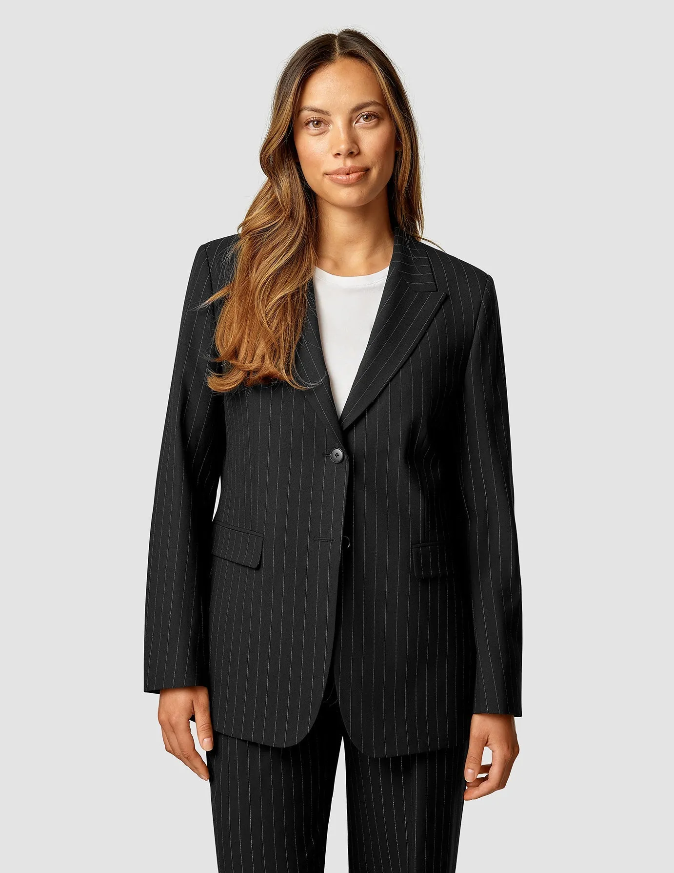 Essential Blazer Black Silver Pinstripe sold by Shaping New Tomorrow product image thumbnail 2