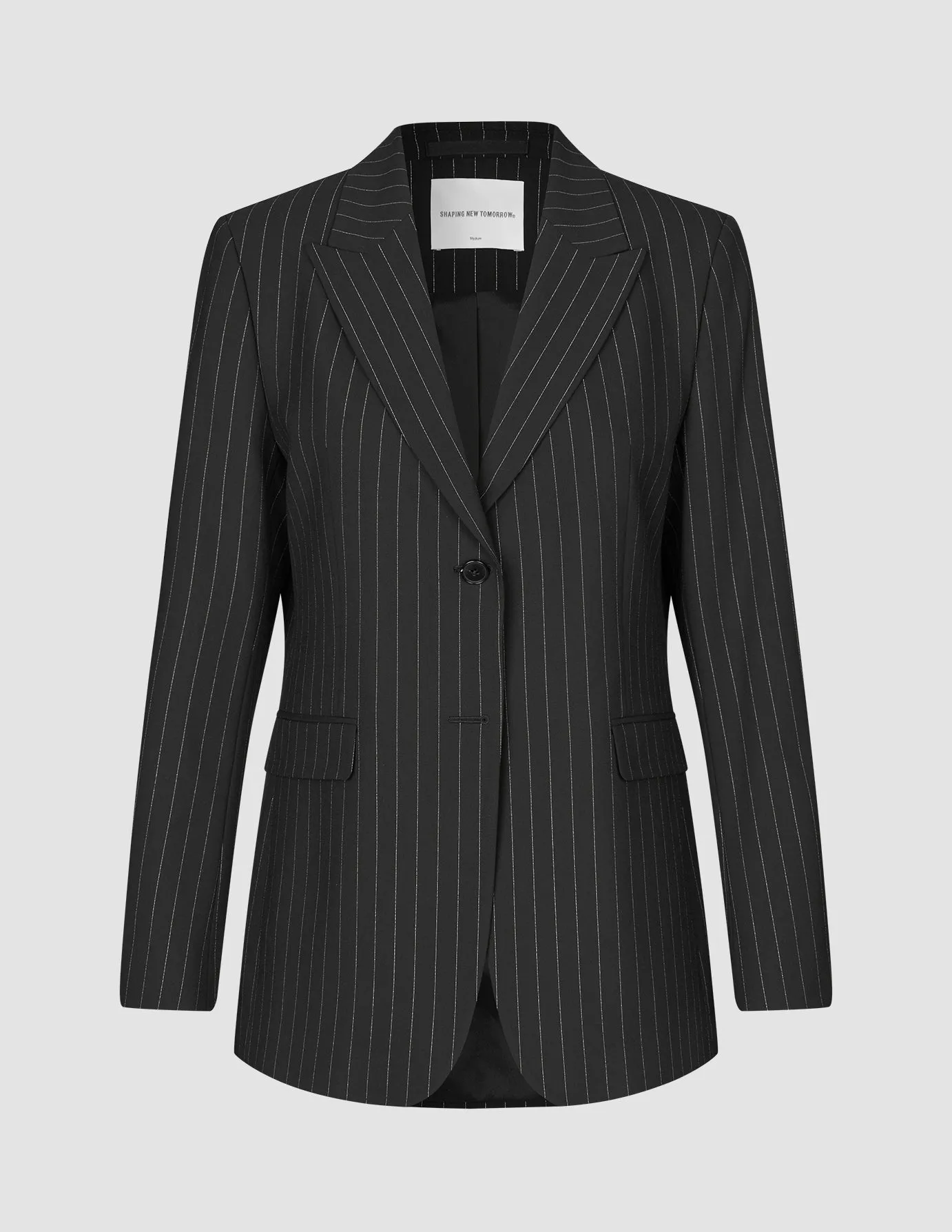 Essential Blazer Black Silver Pinstripe sold by Shaping New Tomorrow product image thumbnail 3