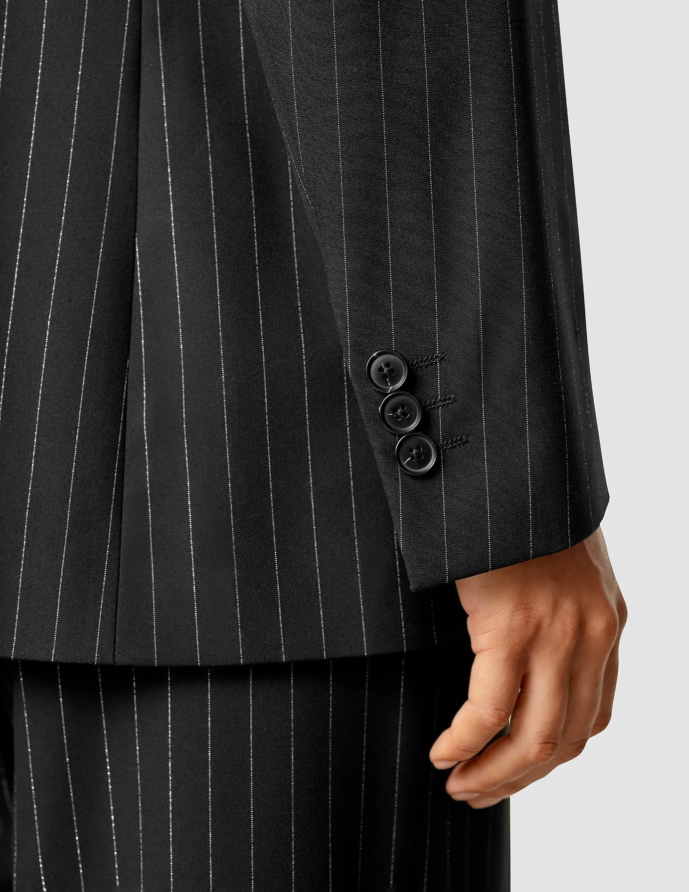 Essential Blazer Black Silver Pinstripe sold by Shaping New Tomorrow product image thumbnail 5