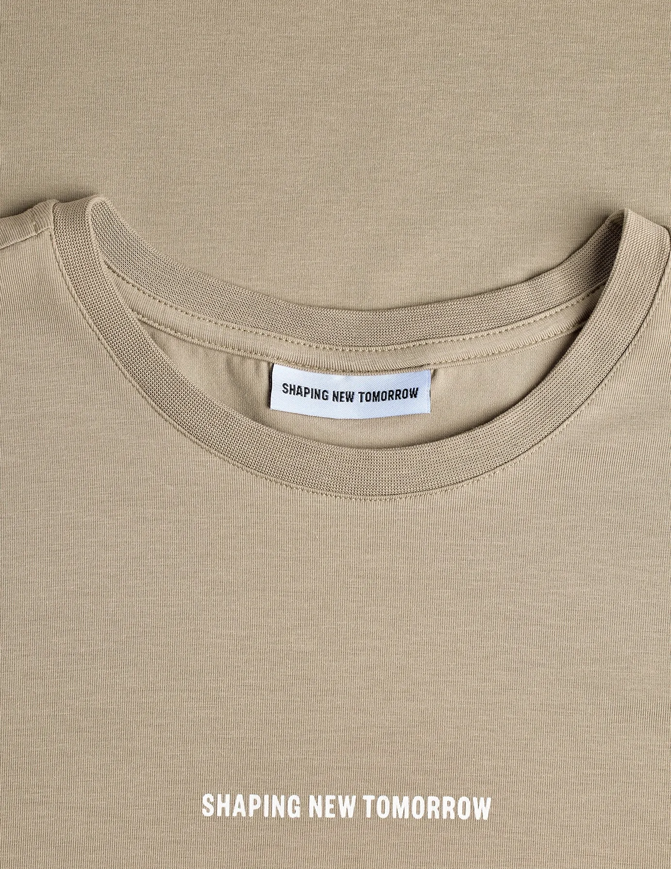 Supima T-Shirt Autograph Wooden Beige sold by Shaping New Tomorrow product image thumbnail 5