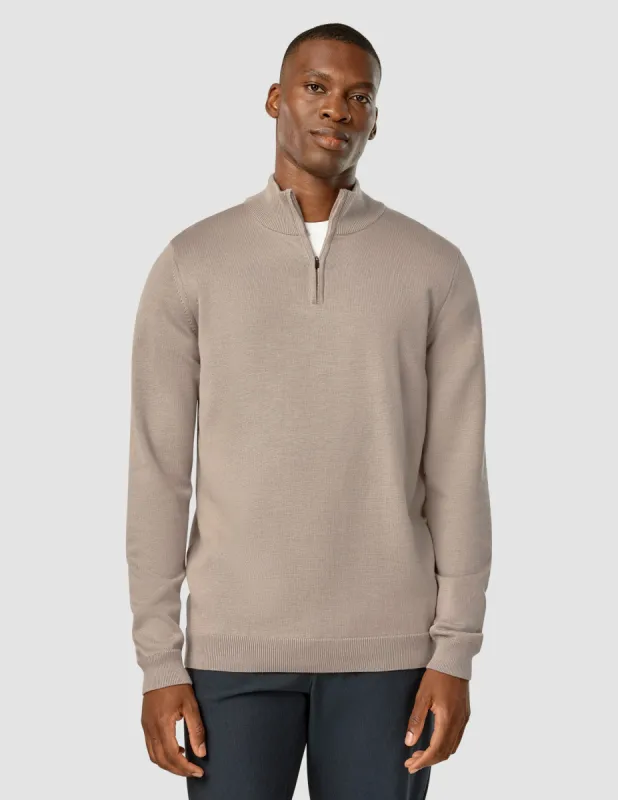 Everyday Knit Half-Zip Driftwood sold by Shaping New Tomorrow