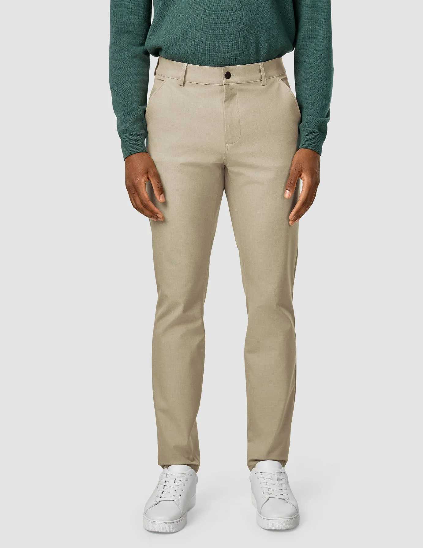 Essential Pants Slim Moonstone Melange sold by Shaping New Tomorrow