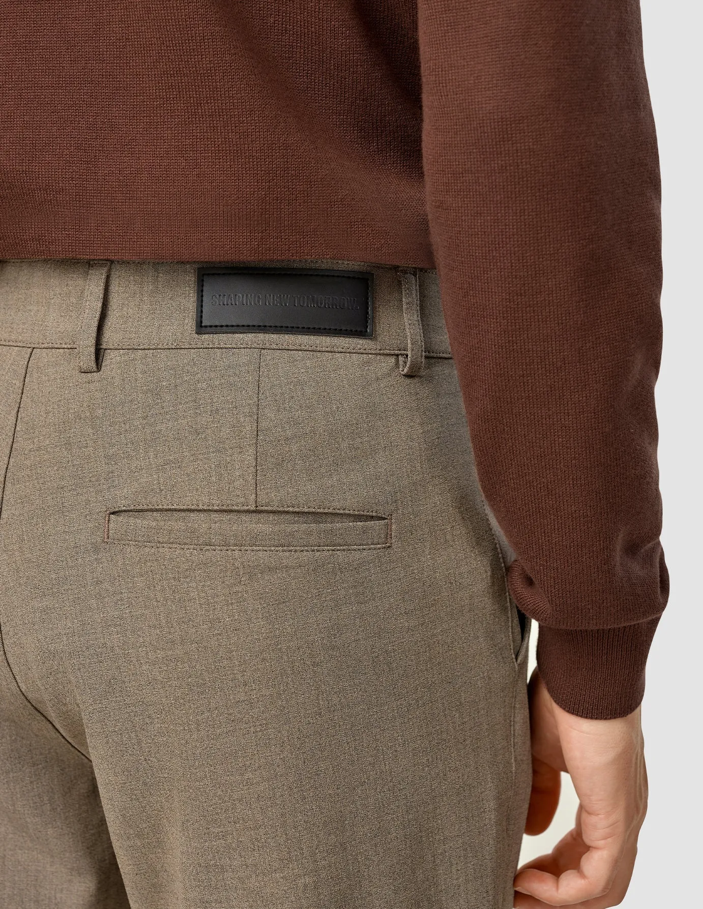 Essential Pants Slim Dark Beige Melange sold by Shaping New Tomorrow product image thumbnail 5
