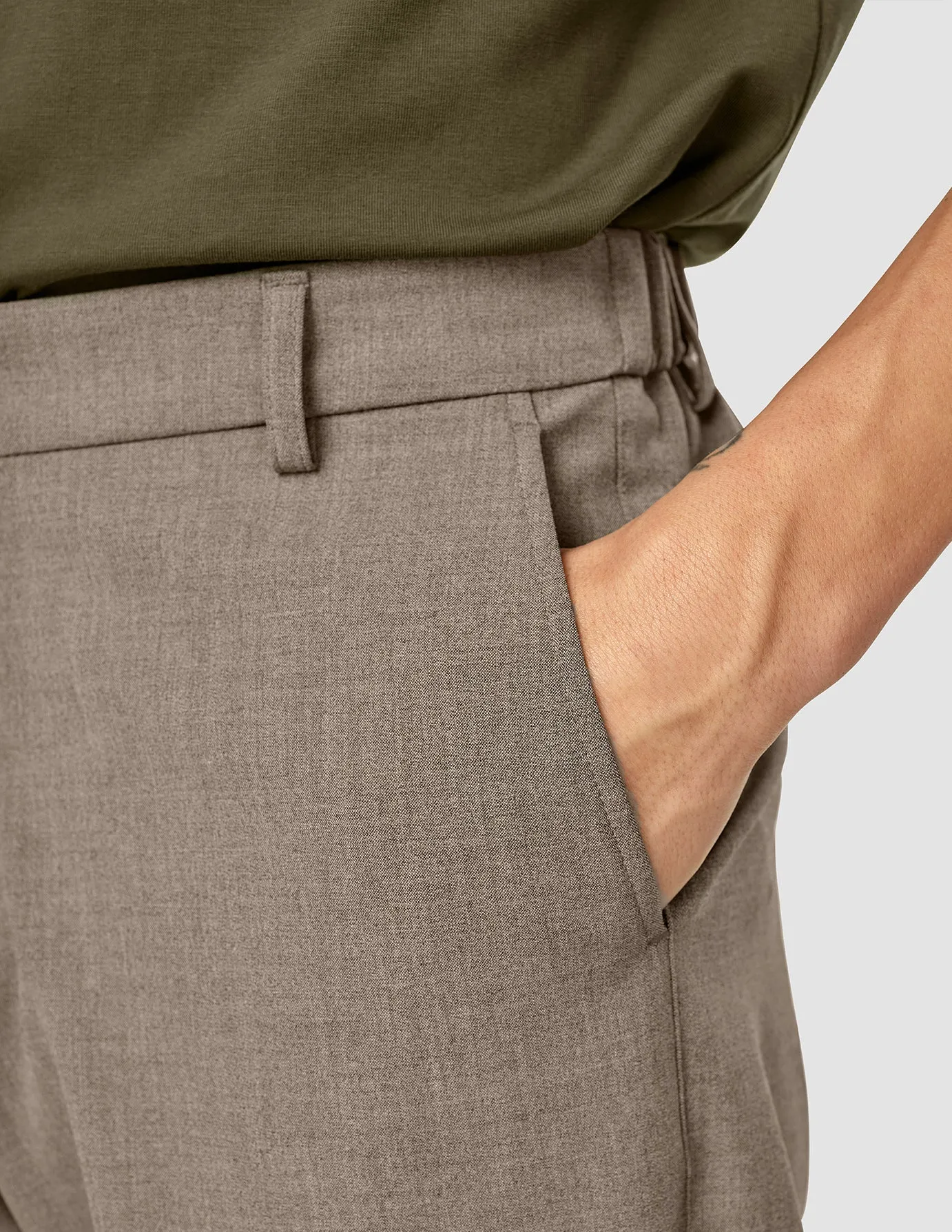 Essential Pants Relaxed Fit Dark Beige Melange sold by Shaping New Tomorrow product image thumbnail 5