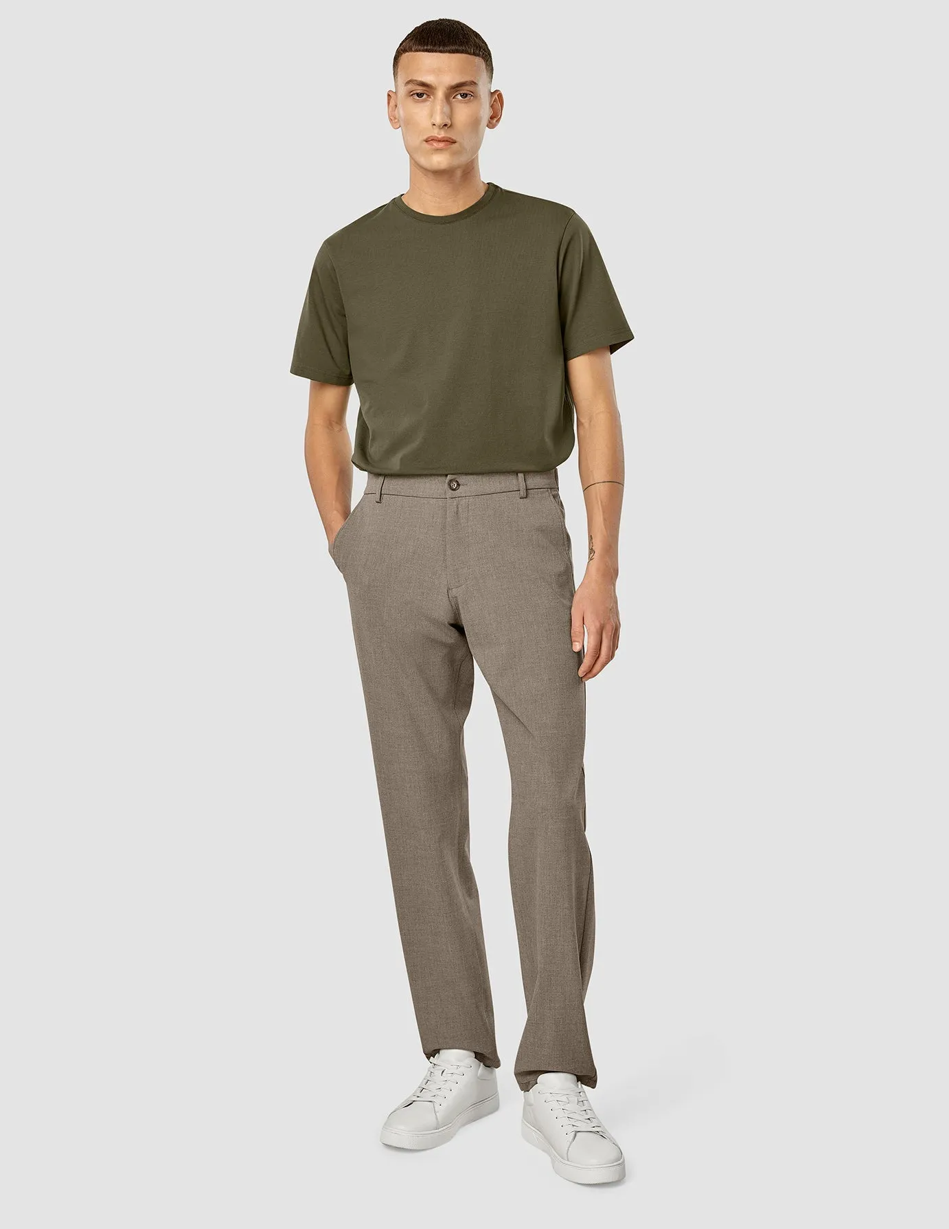 Essential Pants Relaxed Fit Dark Beige Melange sold by Shaping New Tomorrow product image thumbnail 2