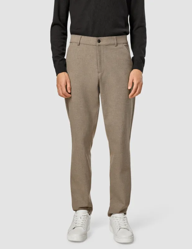 Essential Pants Regular Dark Beige Melange sold by Shaping New Tomorrow