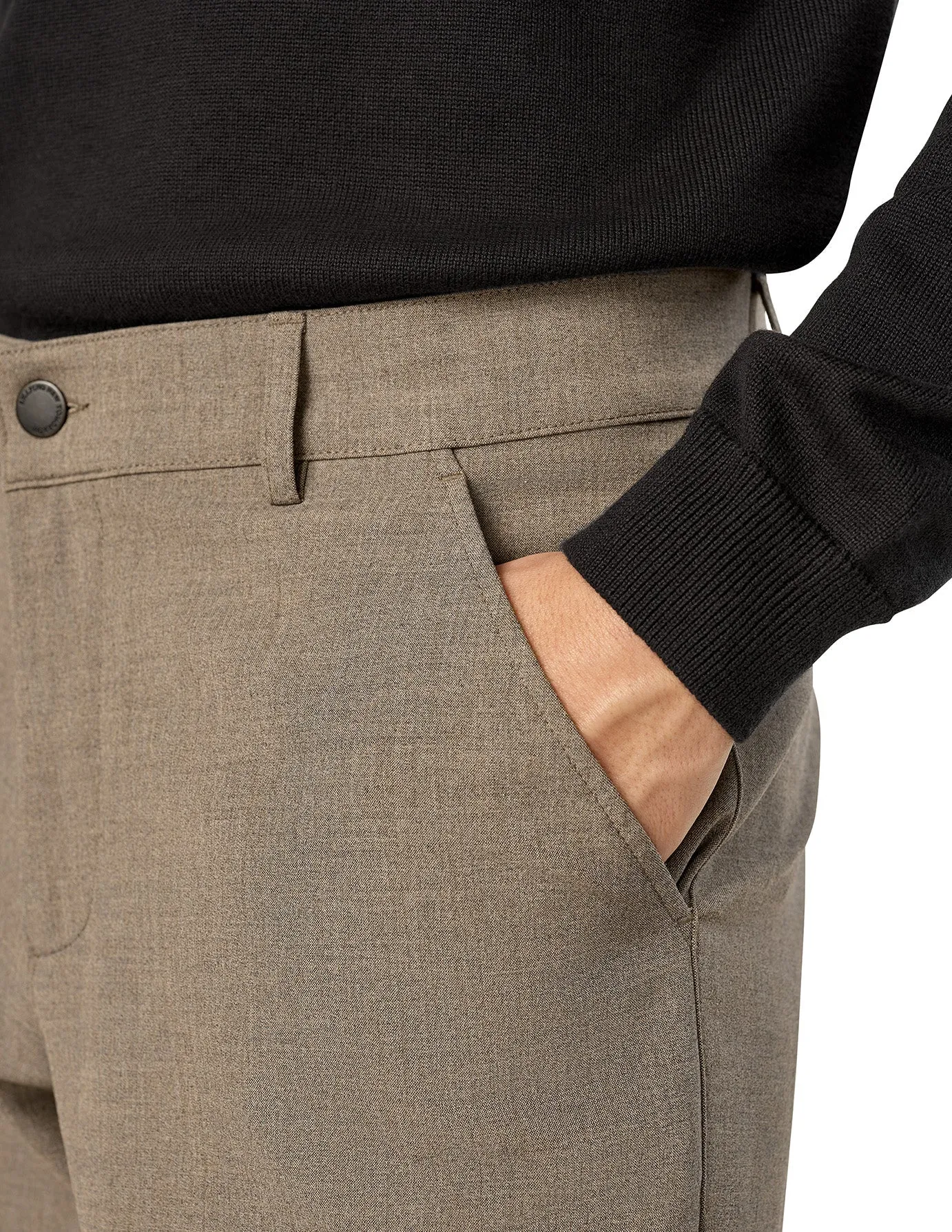 Essential Pants Regular Dark Beige Melange sold by Shaping New Tomorrow product image thumbnail 5