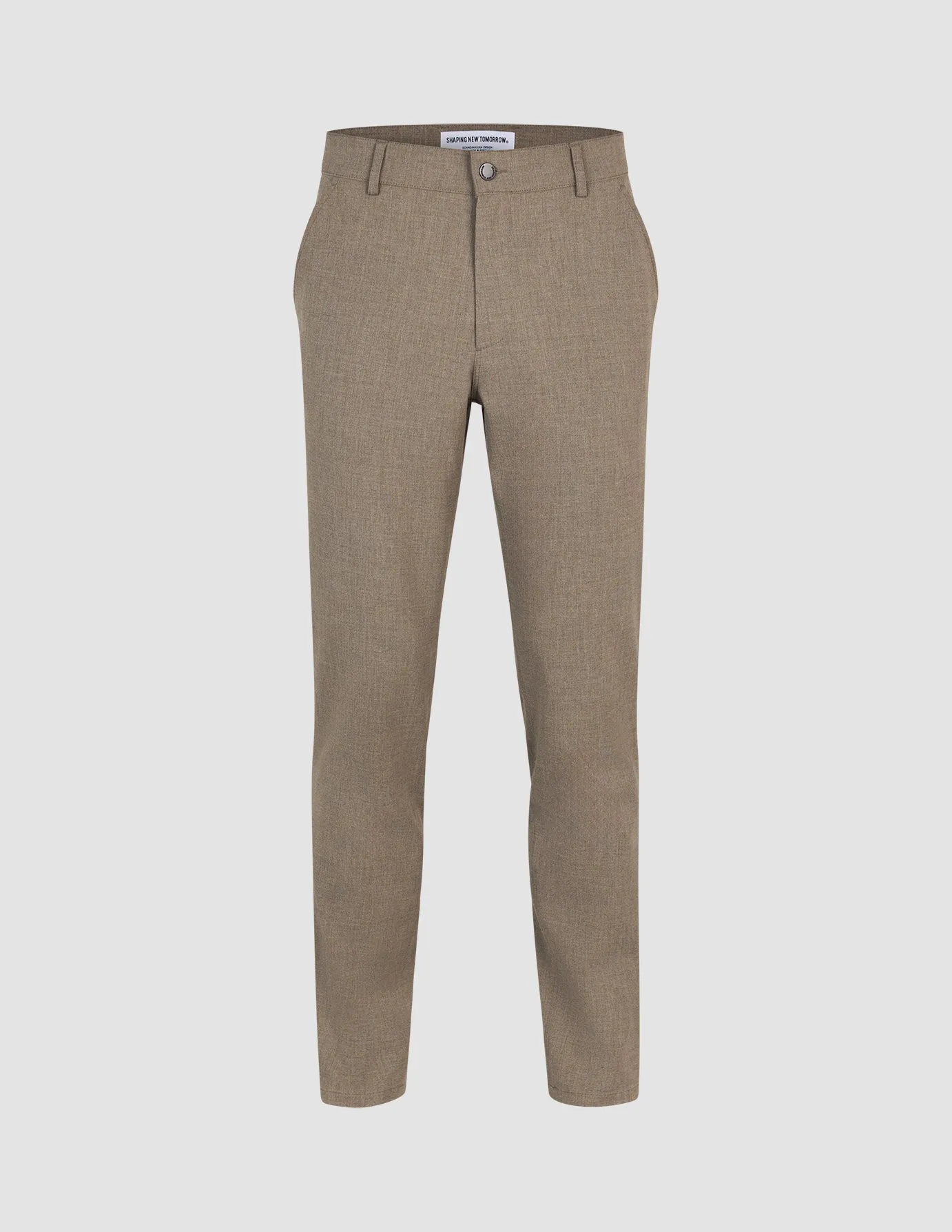 Essential Pants Regular Dark Beige Melange sold by Shaping New Tomorrow product image thumbnail 3