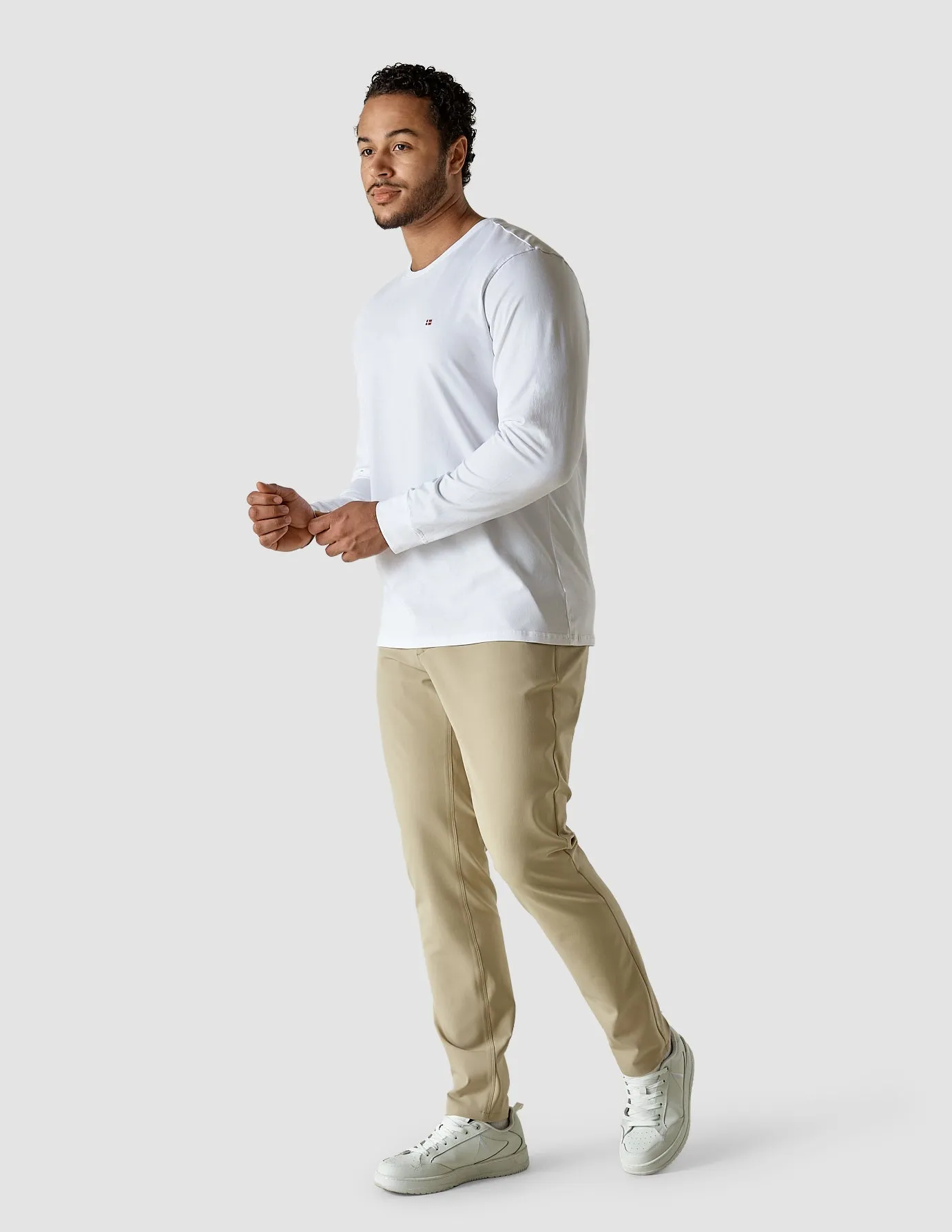 Supima Long-Sleeved Flag T-Shirt White sold by Shaping New Tomorrow product image thumbnail 2