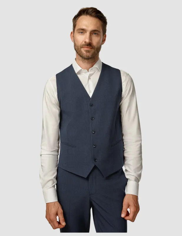 Essential Vest Dark Blue Check sold by Shaping New Tomorrow