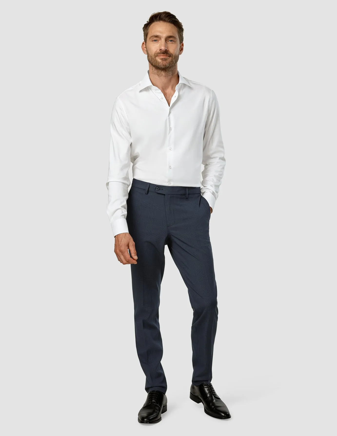 Essential Suit Pants Slim Dark Blue Check sold by Shaping New Tomorrow product image thumbnail 2