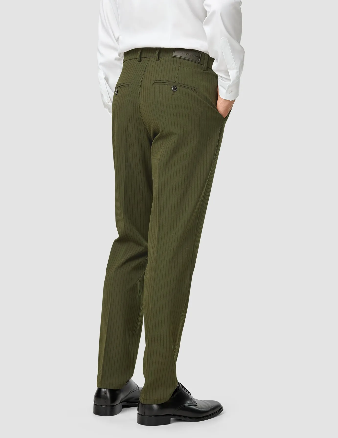 Essential Suit Pants Regular Moss Green Pinstripe sold by Shaping New Tomorrow product image thumbnail 5