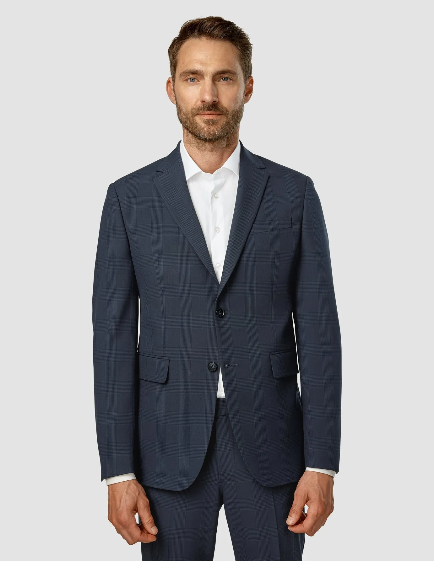 Essential Blazer Slim Dark Blue Check sold by Shaping New Tomorrow