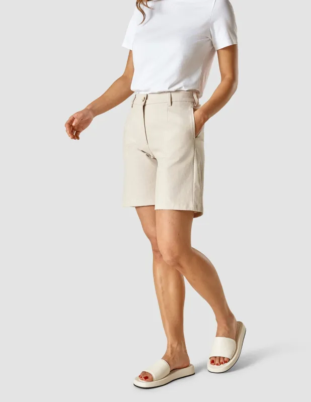 Linen Shorts Sandshell sold by Shaping New Tomorrow