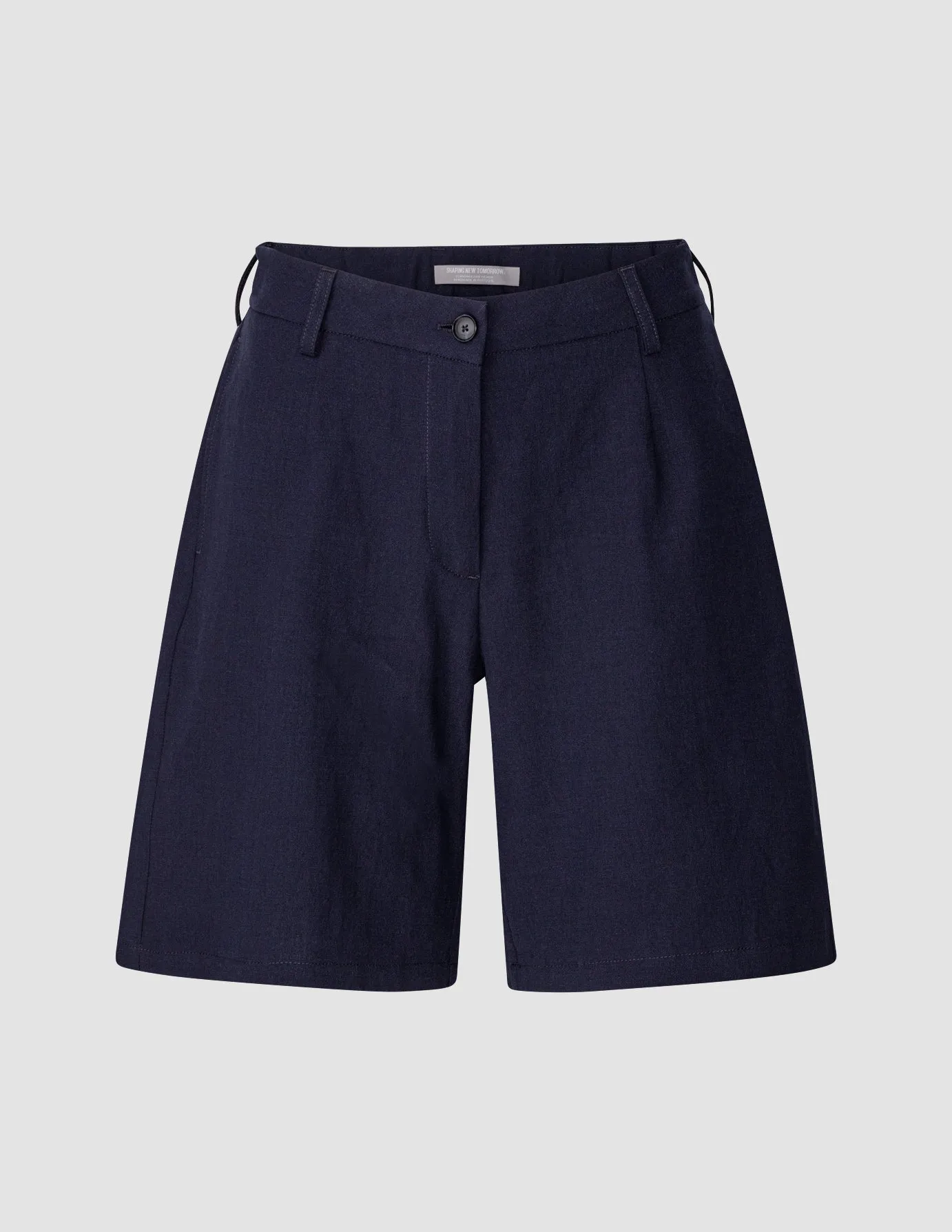 Linen Shorts Navy sold by Shaping New Tomorrow product image thumbnail 3