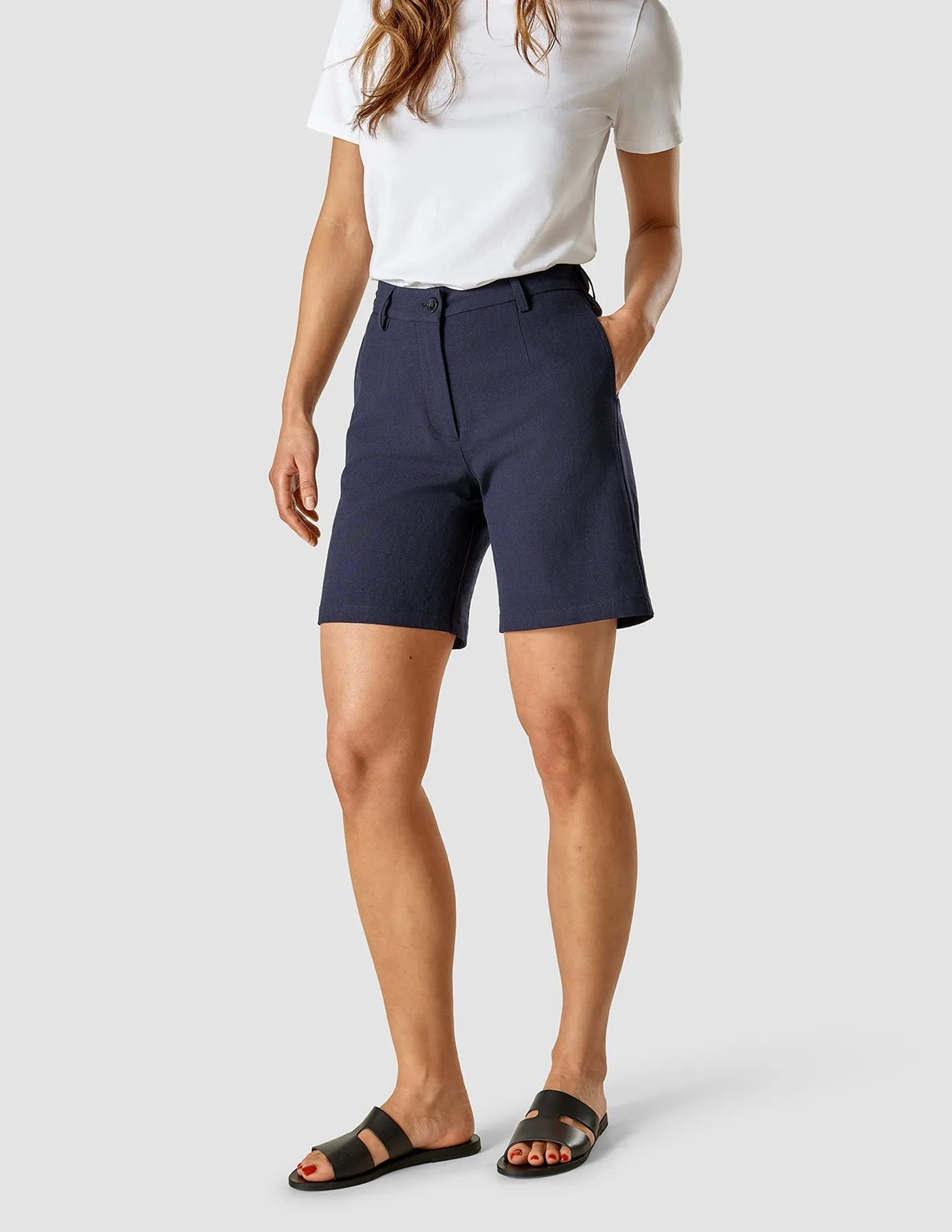 Linen Shorts Navy sold by Shaping New Tomorrow