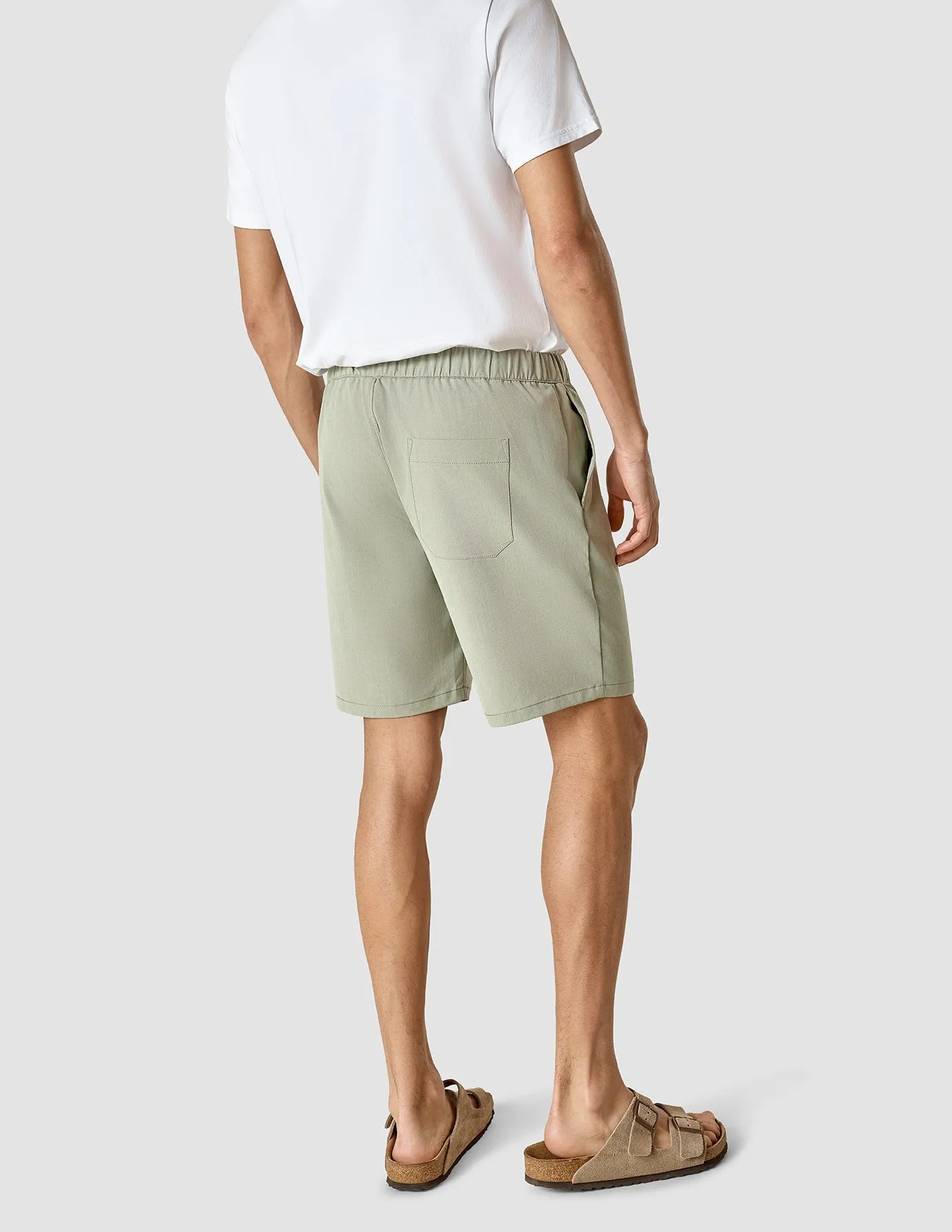 Tech Linen Elastic Shorts Neutral Green sold by Shaping New Tomorrow product image thumbnail 4