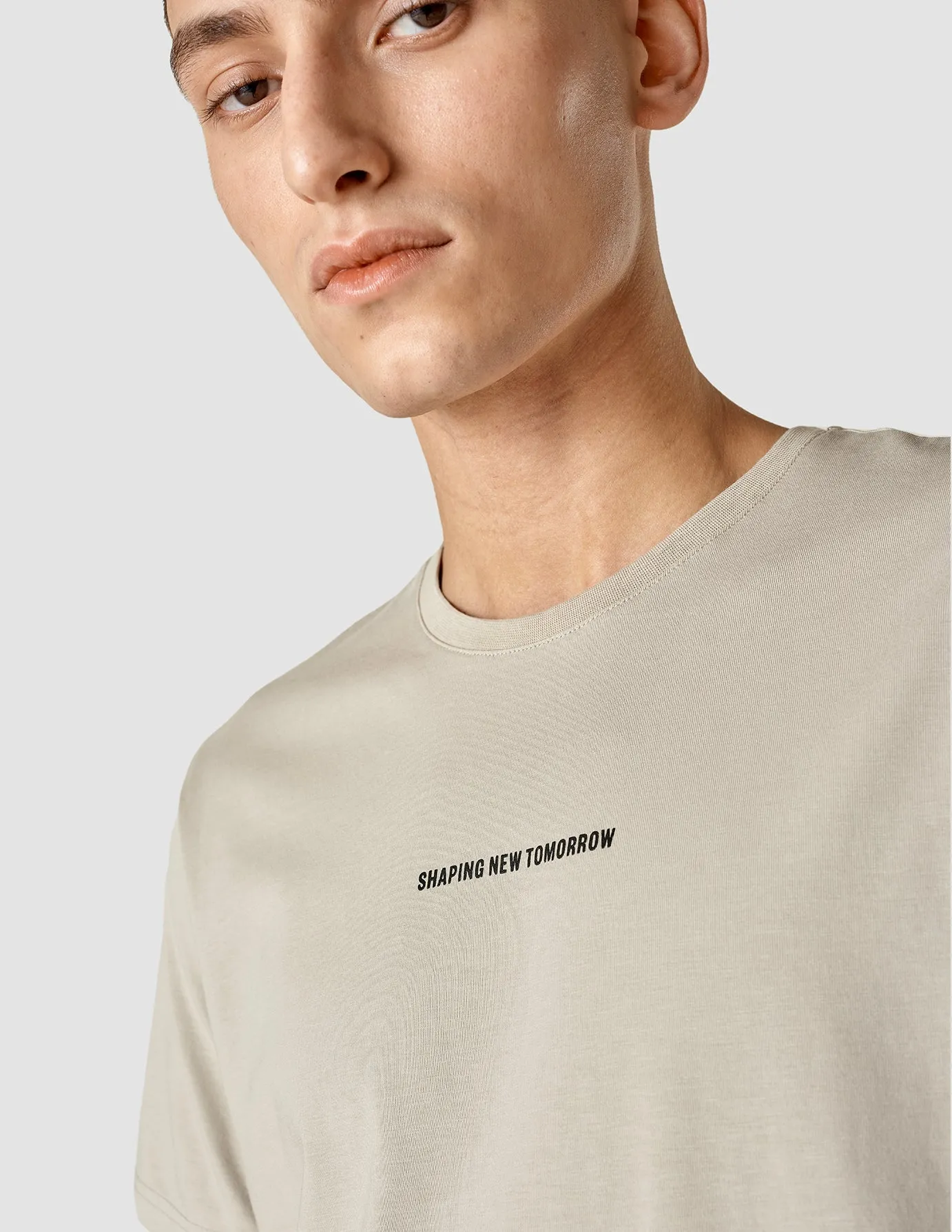 Supima Autograph T-shirt Oyster Grey sold by Shaping New Tomorrow product image thumbnail 5