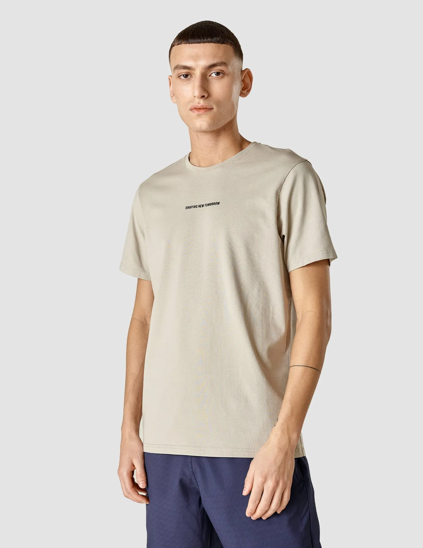 Supima Autograph T-shirt Oyster Grey sold by Shaping New Tomorrow