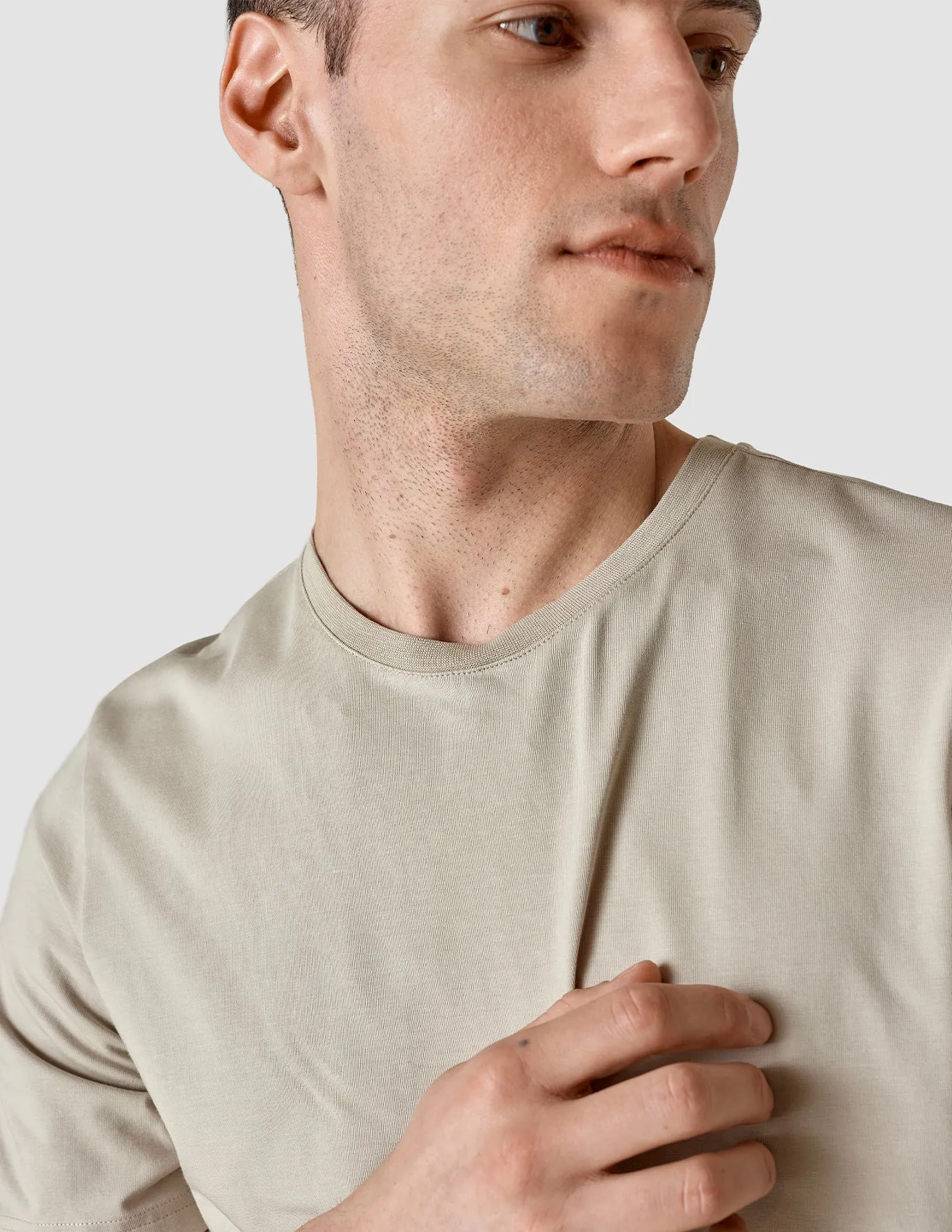 Supima T-shirt Oyster Grey sold by Shaping New Tomorrow product image thumbnail 5