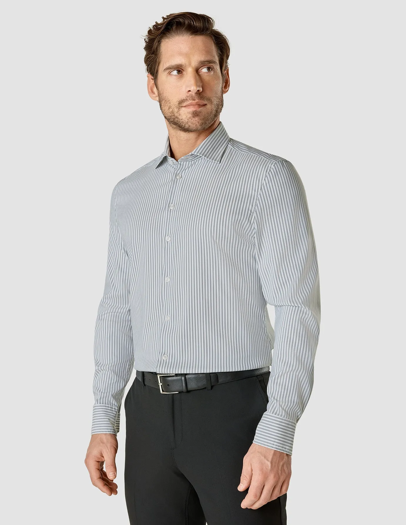 Dress Shirt Blue Mirage Stripes Slim sold by Shaping New Tomorrow