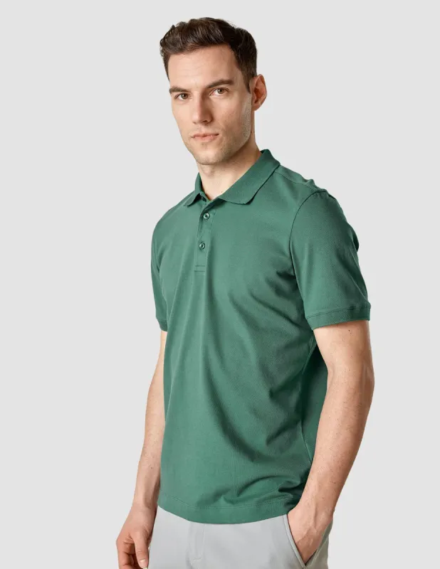 Piquet Polo Shirt Garden Green sold by Shaping New Tomorrow
