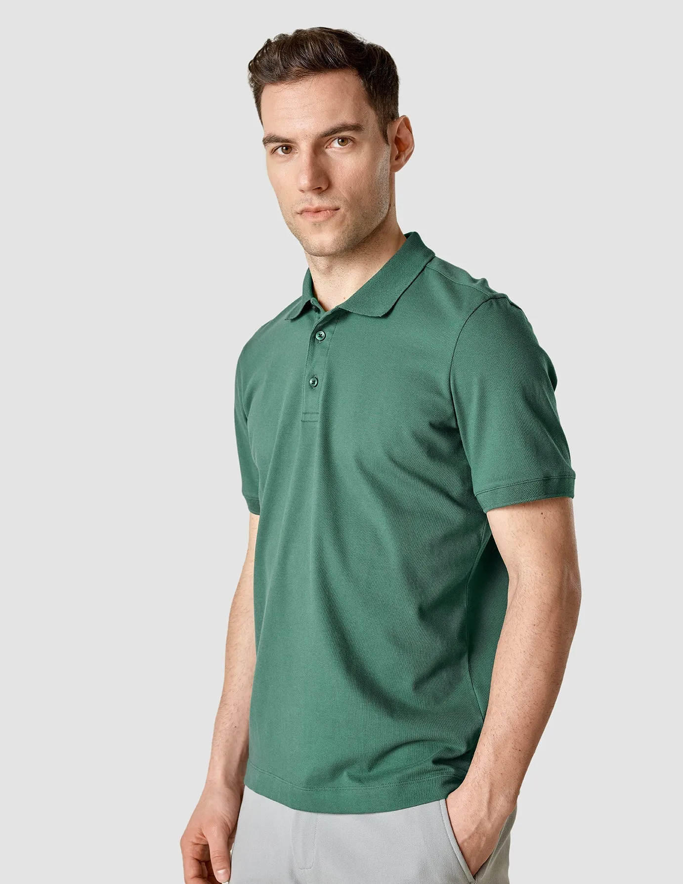 Piquet Polo Shirt Garden Green sold by Shaping New Tomorrow