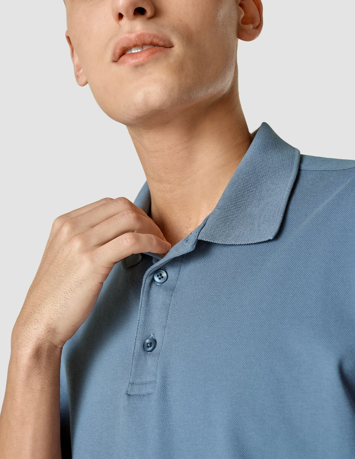 Piquet Polo Shirt Blue Mirage sold by Shaping New Tomorrow product image thumbnail 5