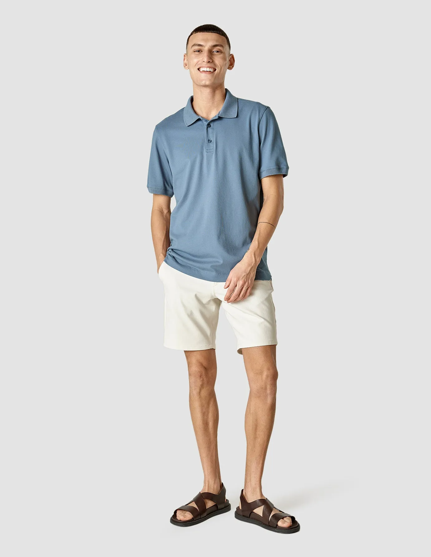 Piquet Polo Shirt Blue Mirage sold by Shaping New Tomorrow product image thumbnail 2