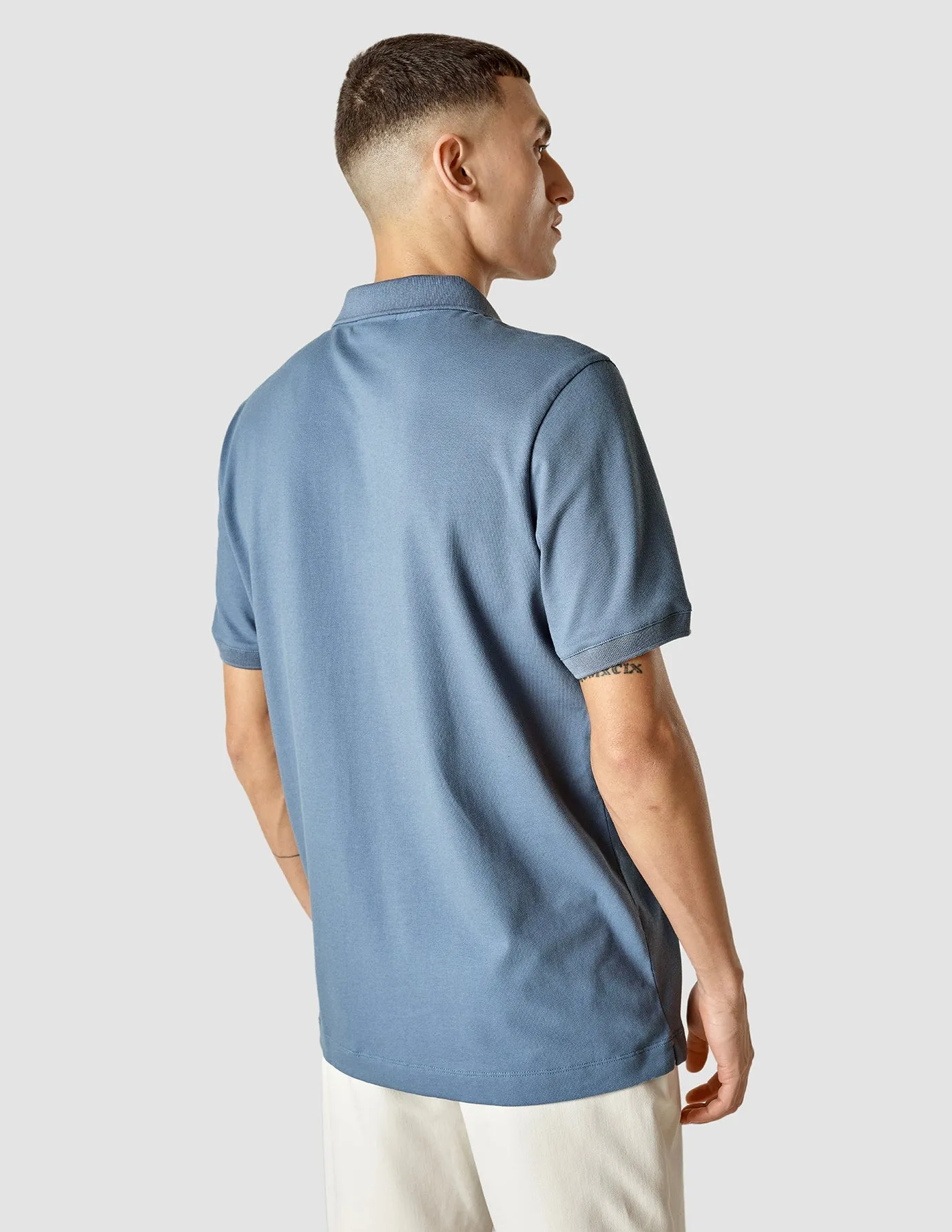Piquet Polo Shirt Blue Mirage sold by Shaping New Tomorrow product image thumbnail 4