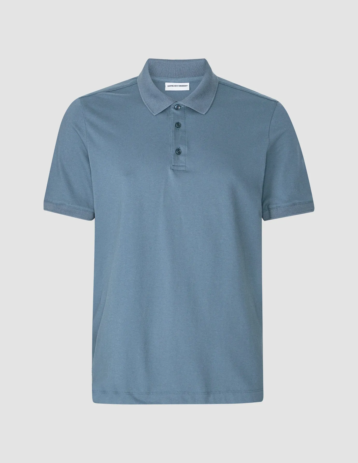 Piquet Polo Shirt Blue Mirage sold by Shaping New Tomorrow product image thumbnail 3