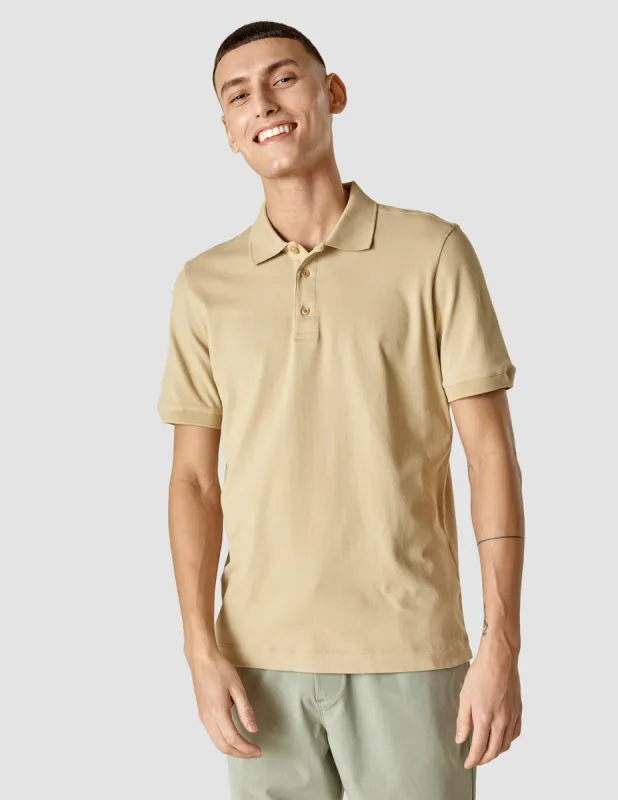 Piquet Polo Shirt Desert sold by Shaping New Tomorrow