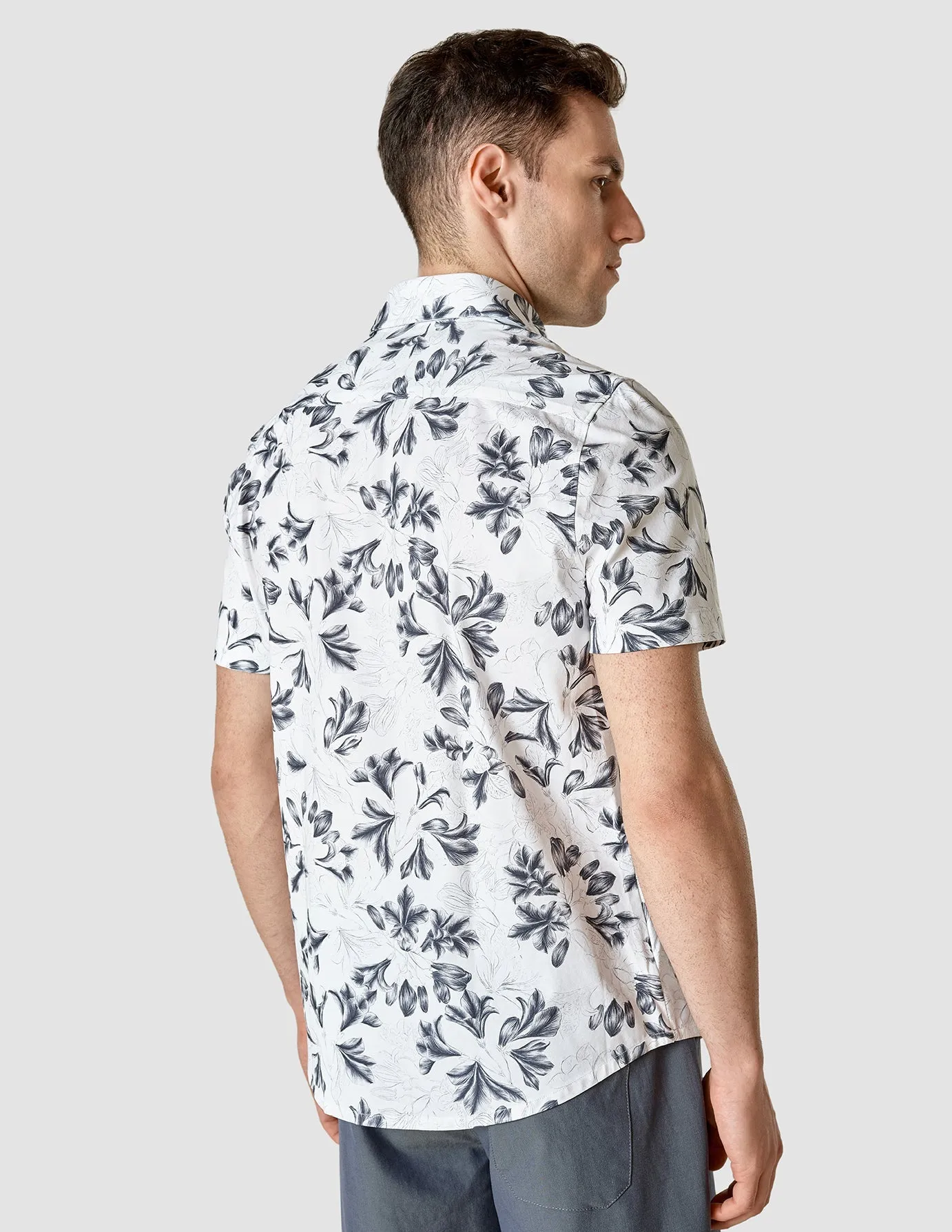 Classic Short Sleeve Shirt Navy Flower sold by Shaping New Tomorrow product image thumbnail 4
