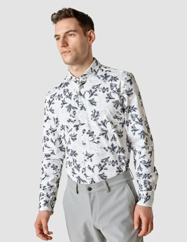 Lightweight Classic Shirt Navy Flower Regular sold by Shaping New Tomorrow