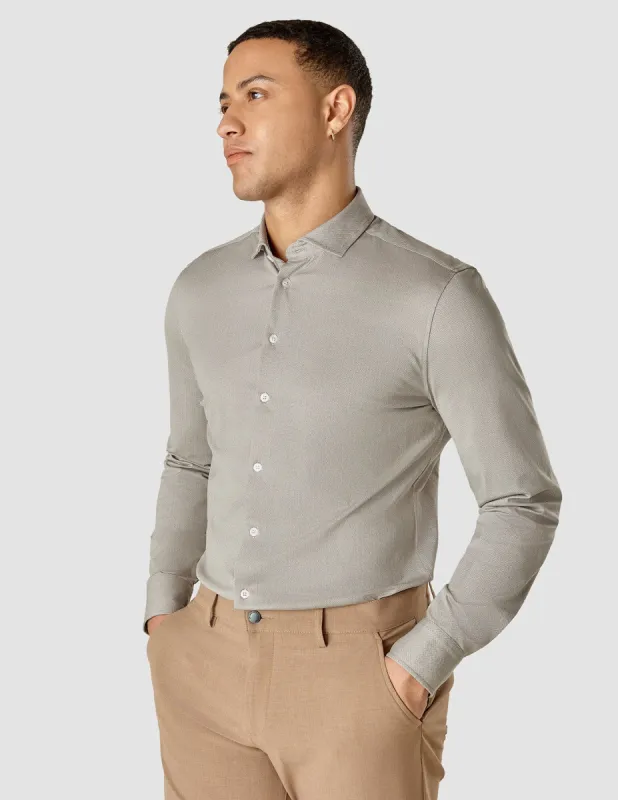 Classic Shirt Stone Green Herringbone Regular sold by Shaping New Tomorrow