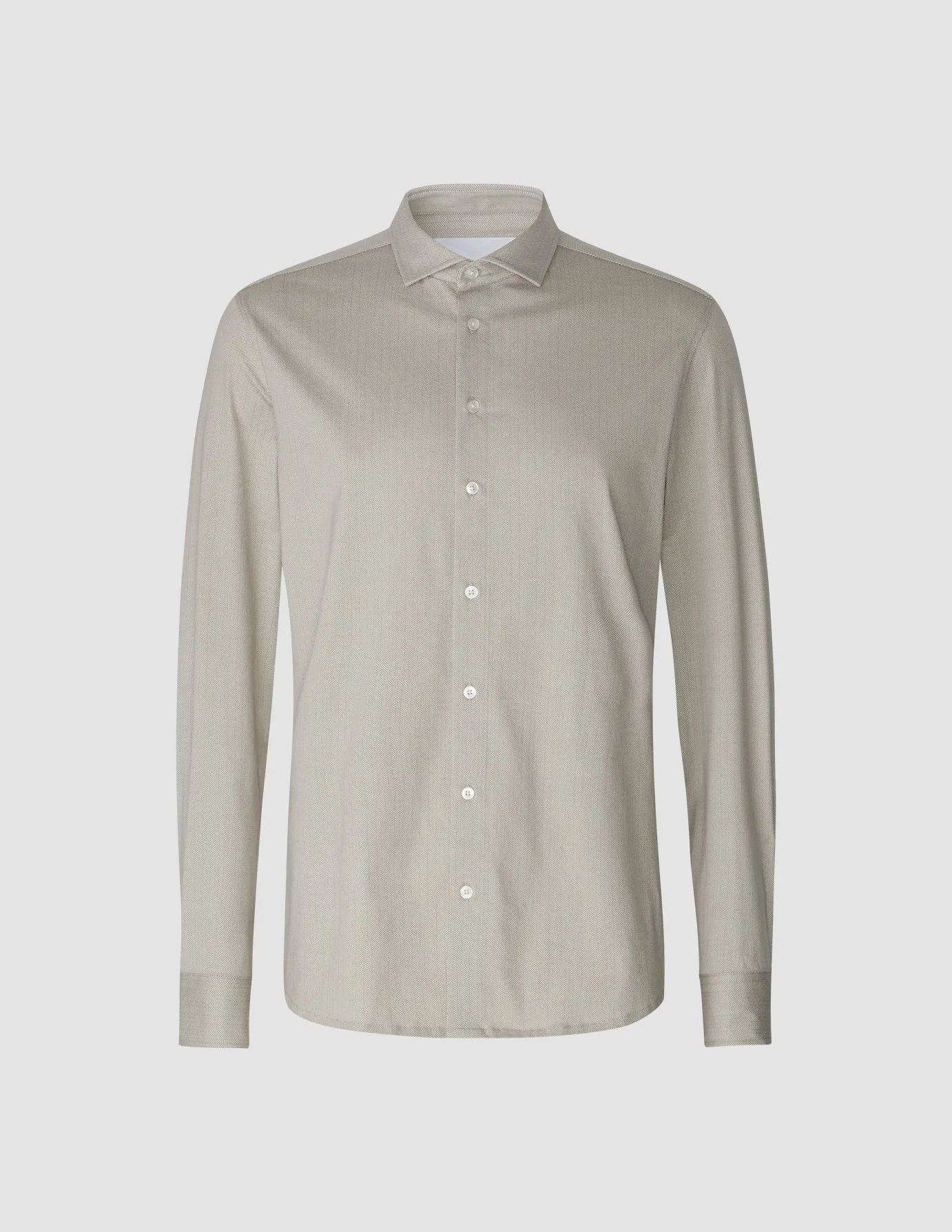 Classic Shirt Stone Green Herringbone Slim sold by Shaping New Tomorrow product image thumbnail 3